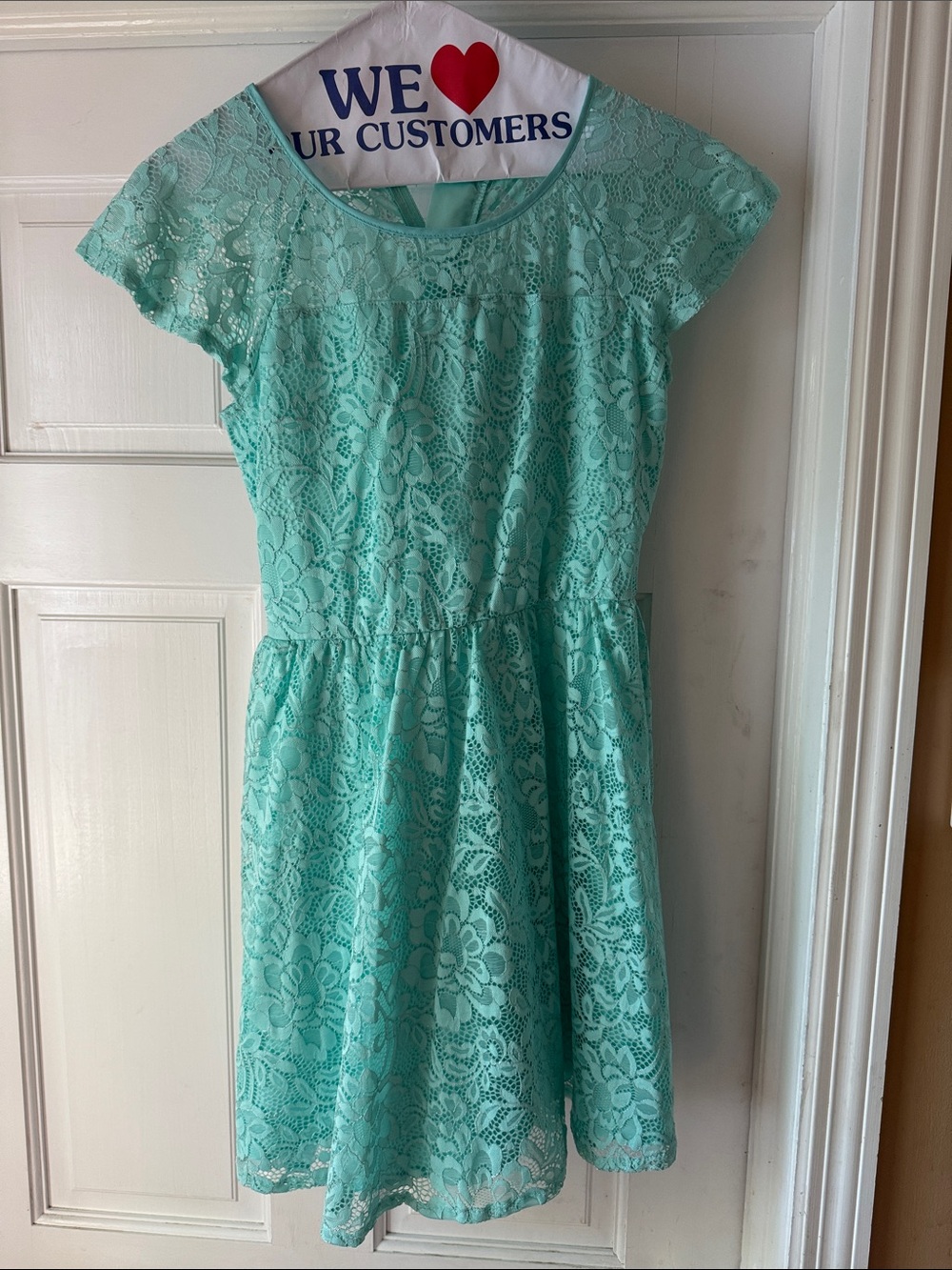 The Children's Place Mint Lace Fit & Flare Dress